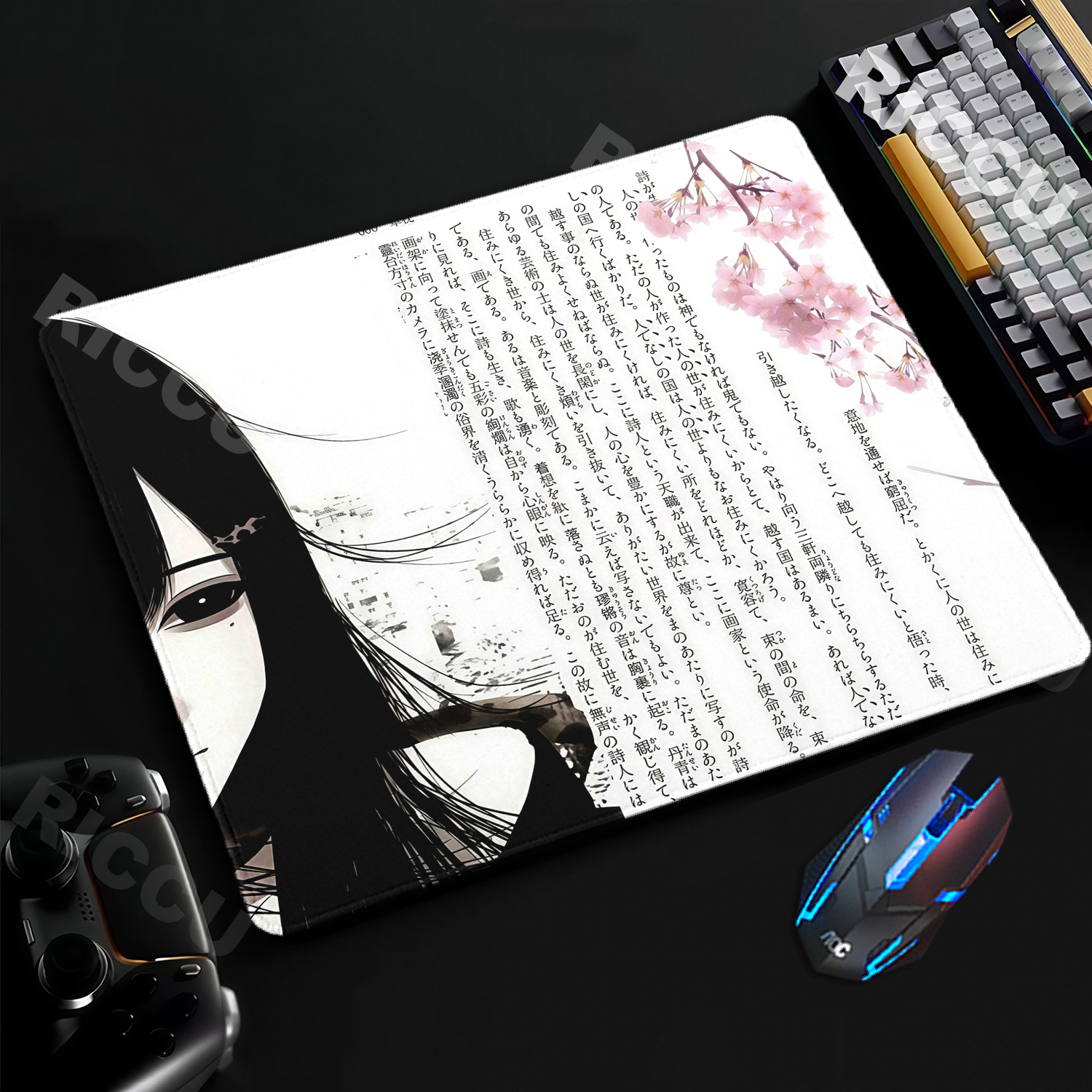 Pc Gaming Girl - Anime Girl Aesthetics Mouse Pad Small