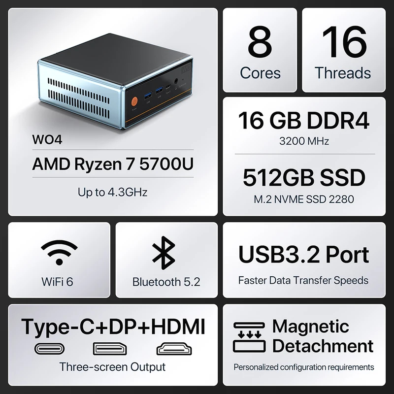 New Original AMD Ryzen 7 5700U - Pc Gaming Windows 7 avis et prix