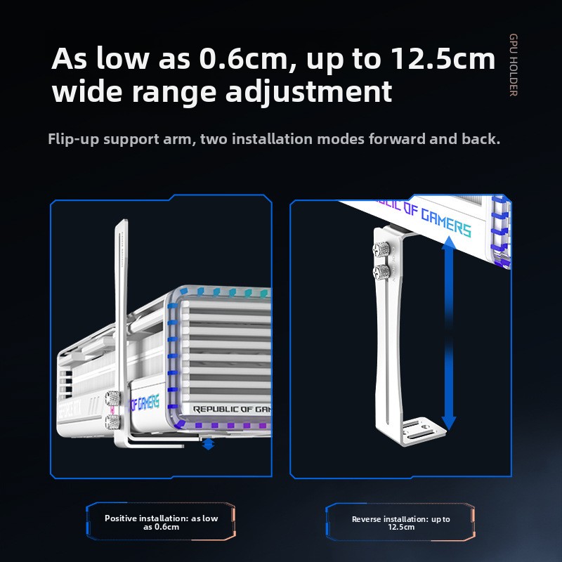 Universal Aluminum GPU Brace S - No Rgb Gaming Pc avis et prix