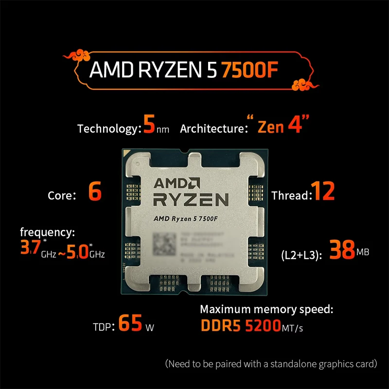AMD Ryzen 5 7500F AM5 5nm Gami - Pc Gaming Ddr5 avis et prix
