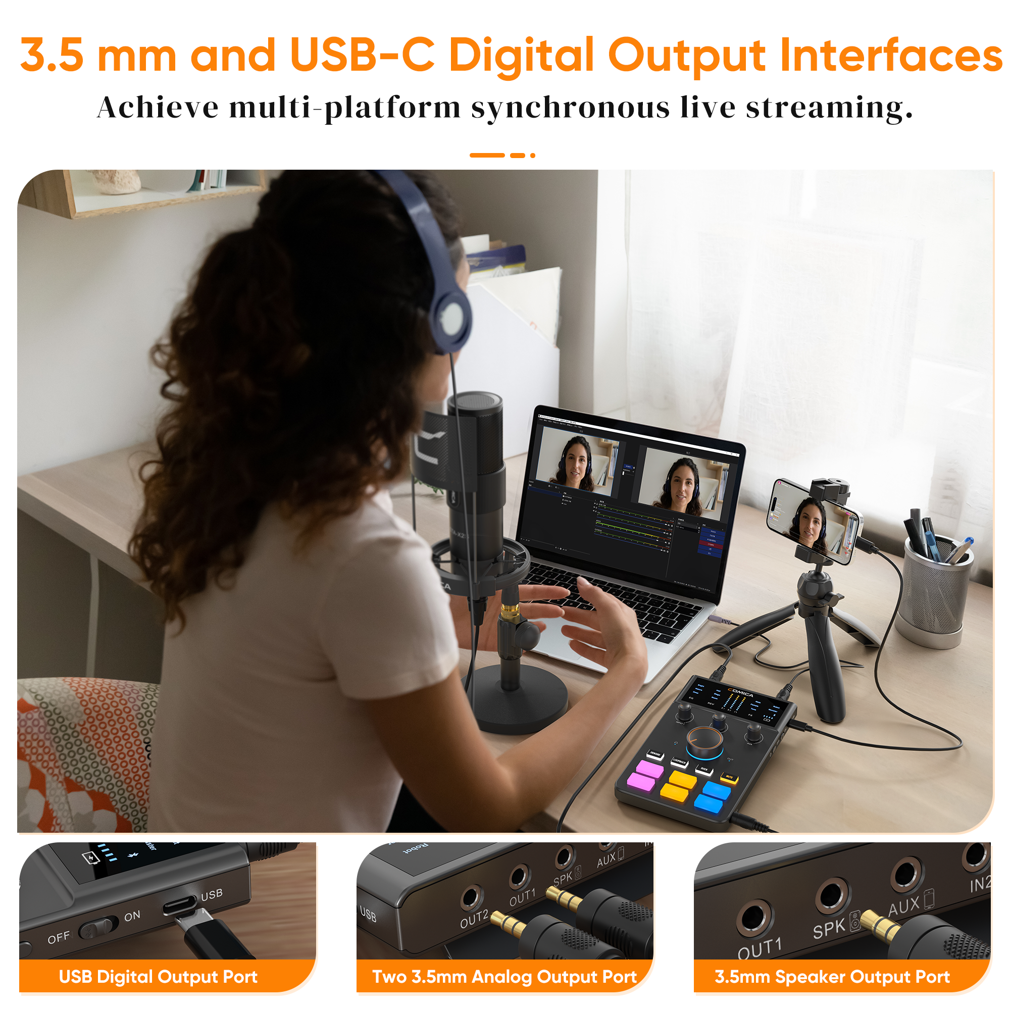 ADCaster C1 Audio Interface, B - Gaming Microphone avis et prix