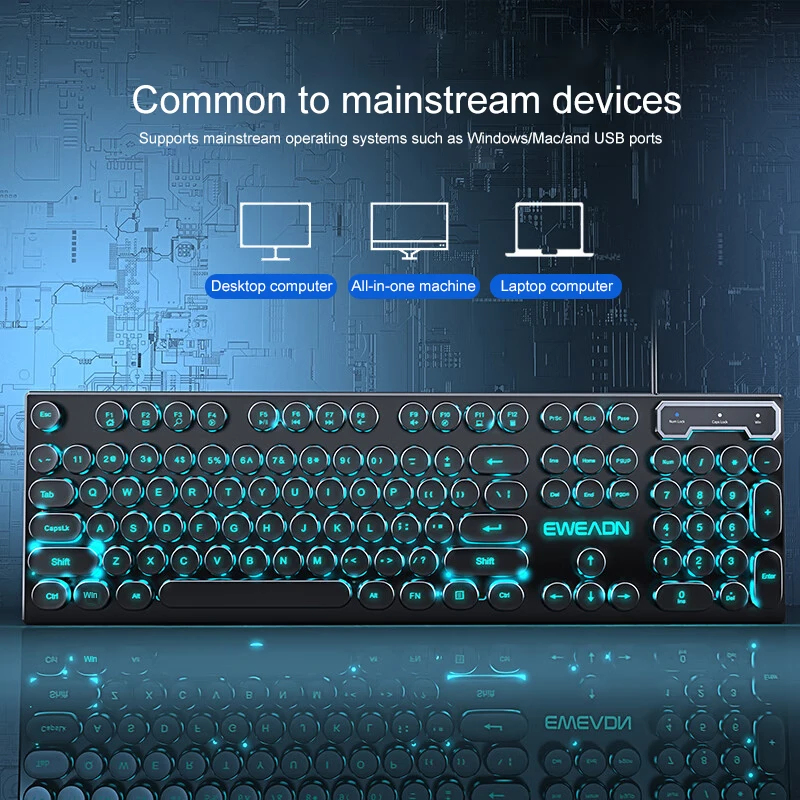 Retro Punk Mechanical Feel Key - No Rgb Gaming Pc avis et prix