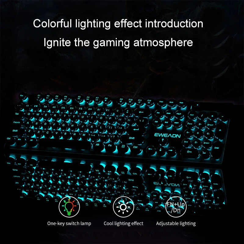 Retro Punk Mechanical Feel Key - No Rgb Gaming Pc avis et prix