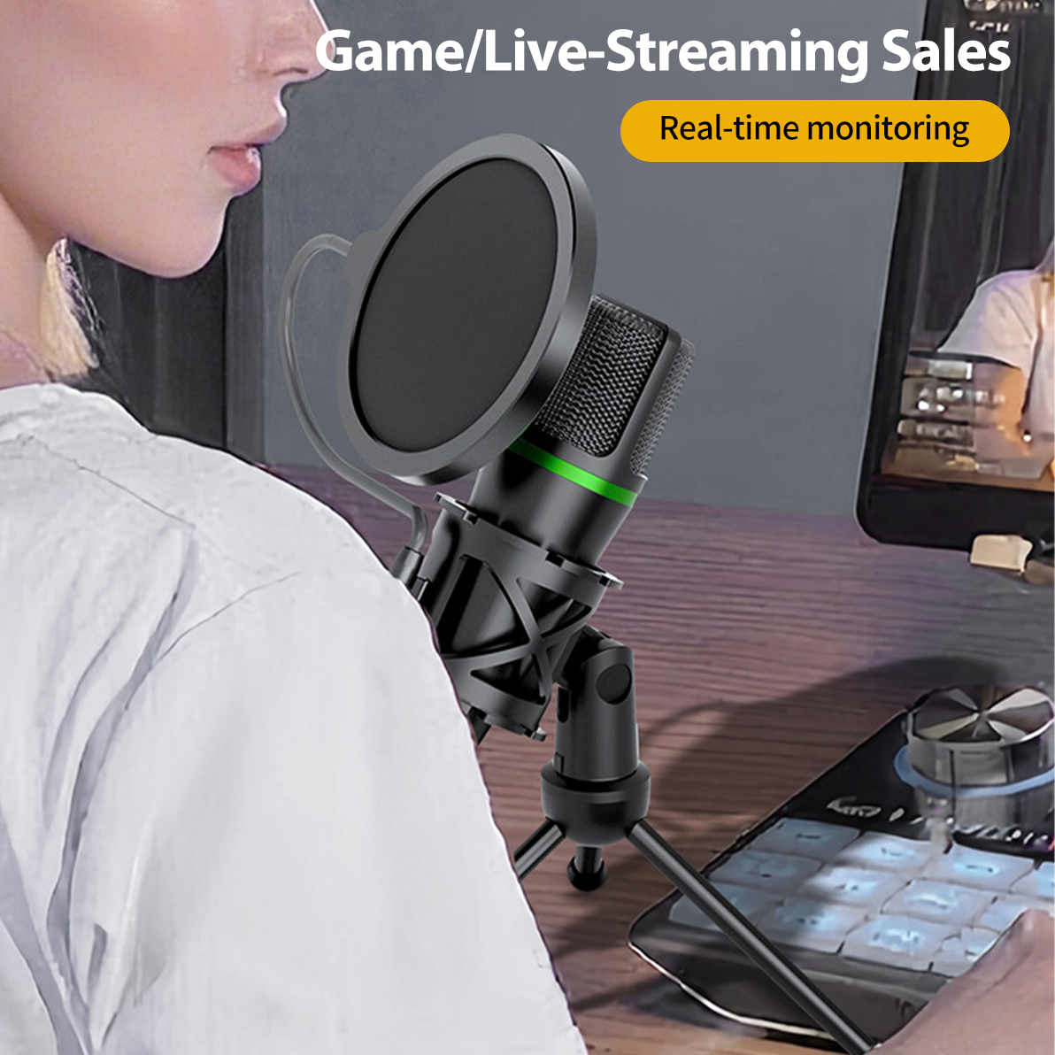 Condenser Microphone USB Wired - No Rgb Gaming Pc avis et prix