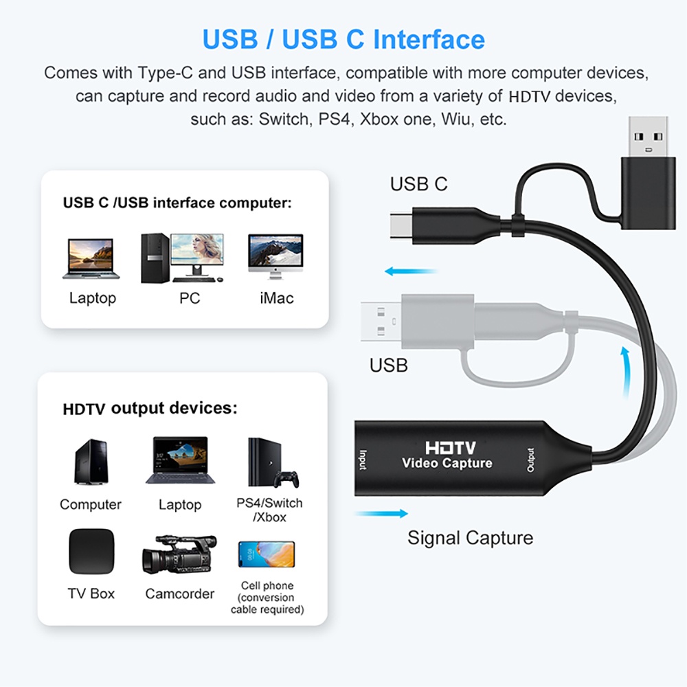 2 in 1 USB 3.0 Video Capture C - Pc Gaming Game avis et prix