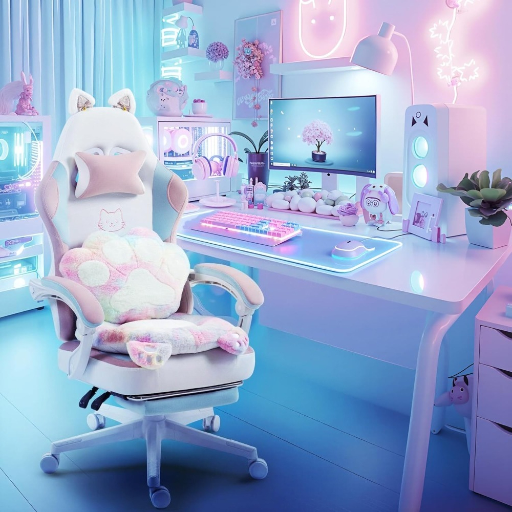 Gaming Chair Cute with Cat Ear - Pc Gaming Girl avis et prix