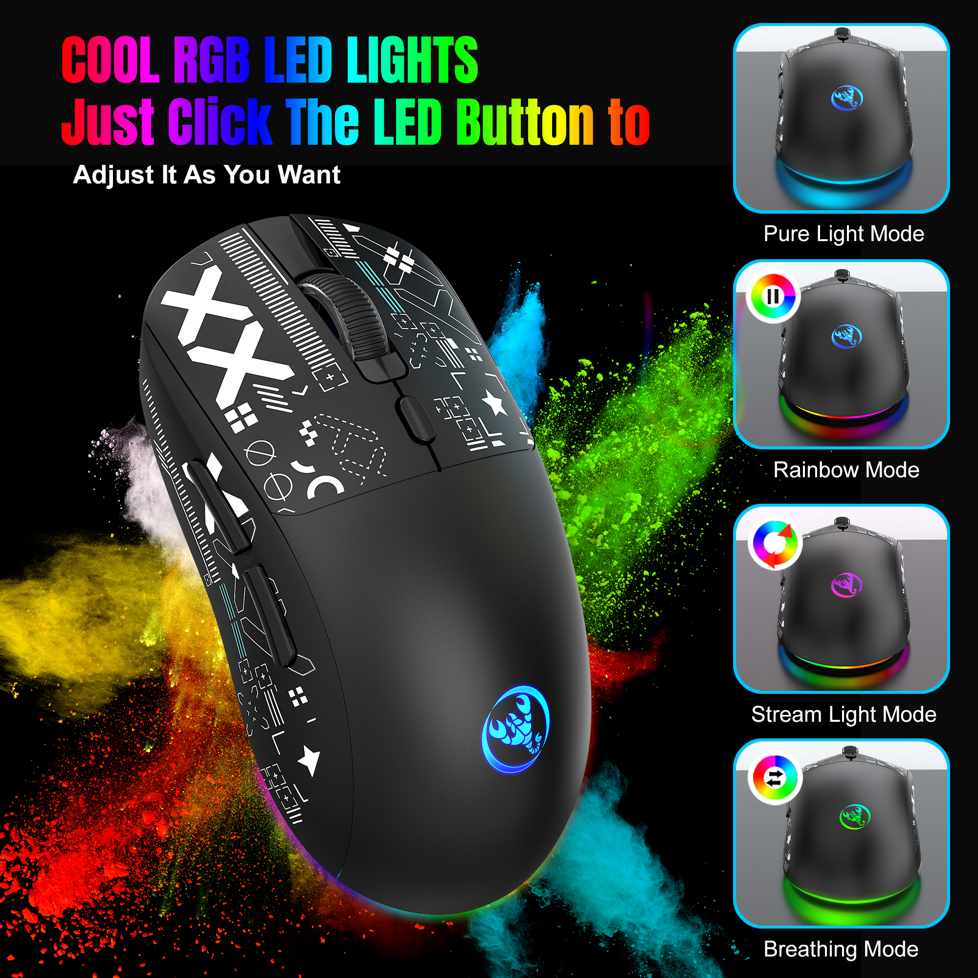Wireless Gaming Mouse, 3-Mode, - Pc Gaming Windows 7 avis et prix