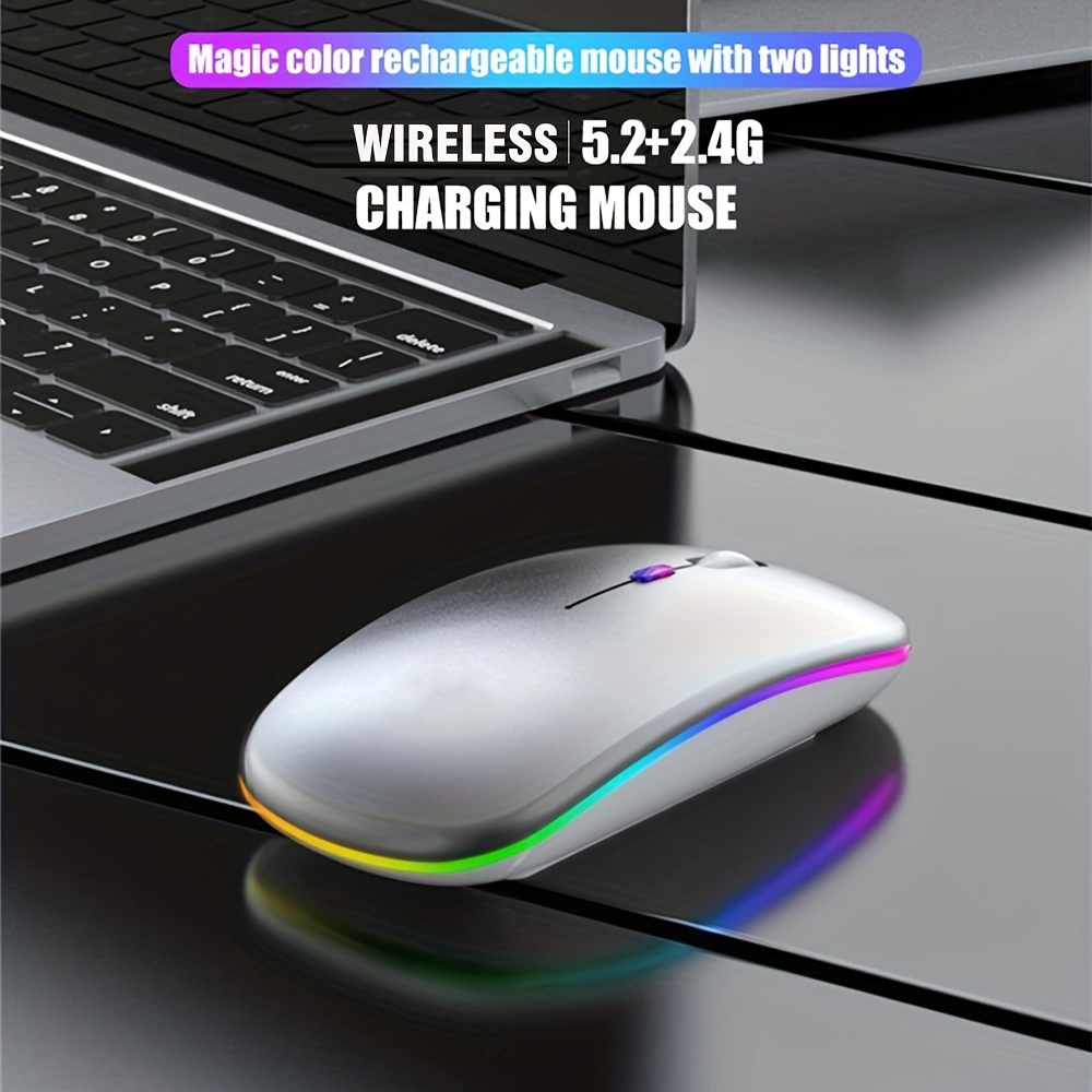 Wireless Mouse RGB Rechargeabl - No Rgb Gaming Pc avis et prix