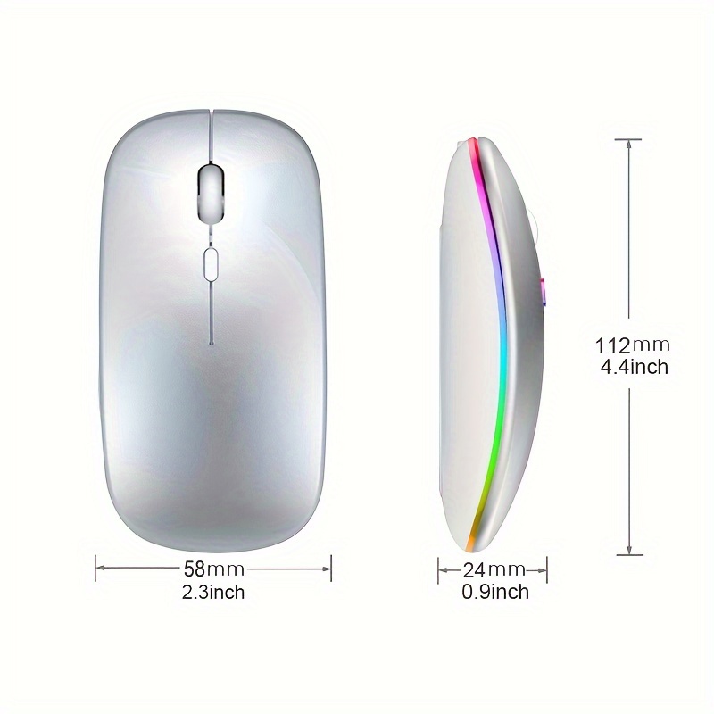 Wireless Mouse RGB Rechargeabl - No Rgb Gaming Pc avis et prix