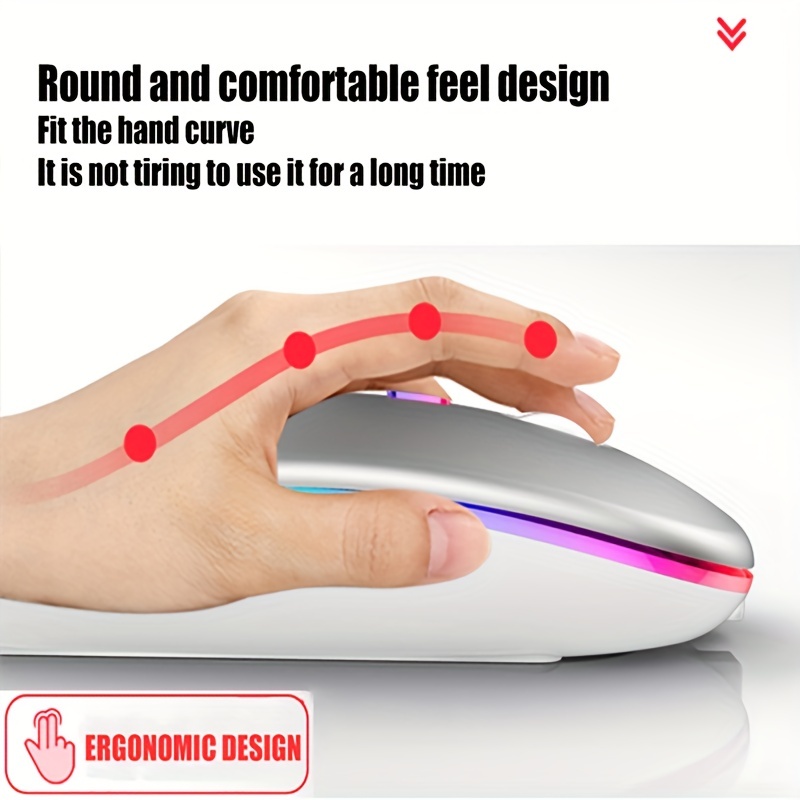 Wireless Mouse RGB Rechargeabl - No Rgb Gaming Pc avis et prix
