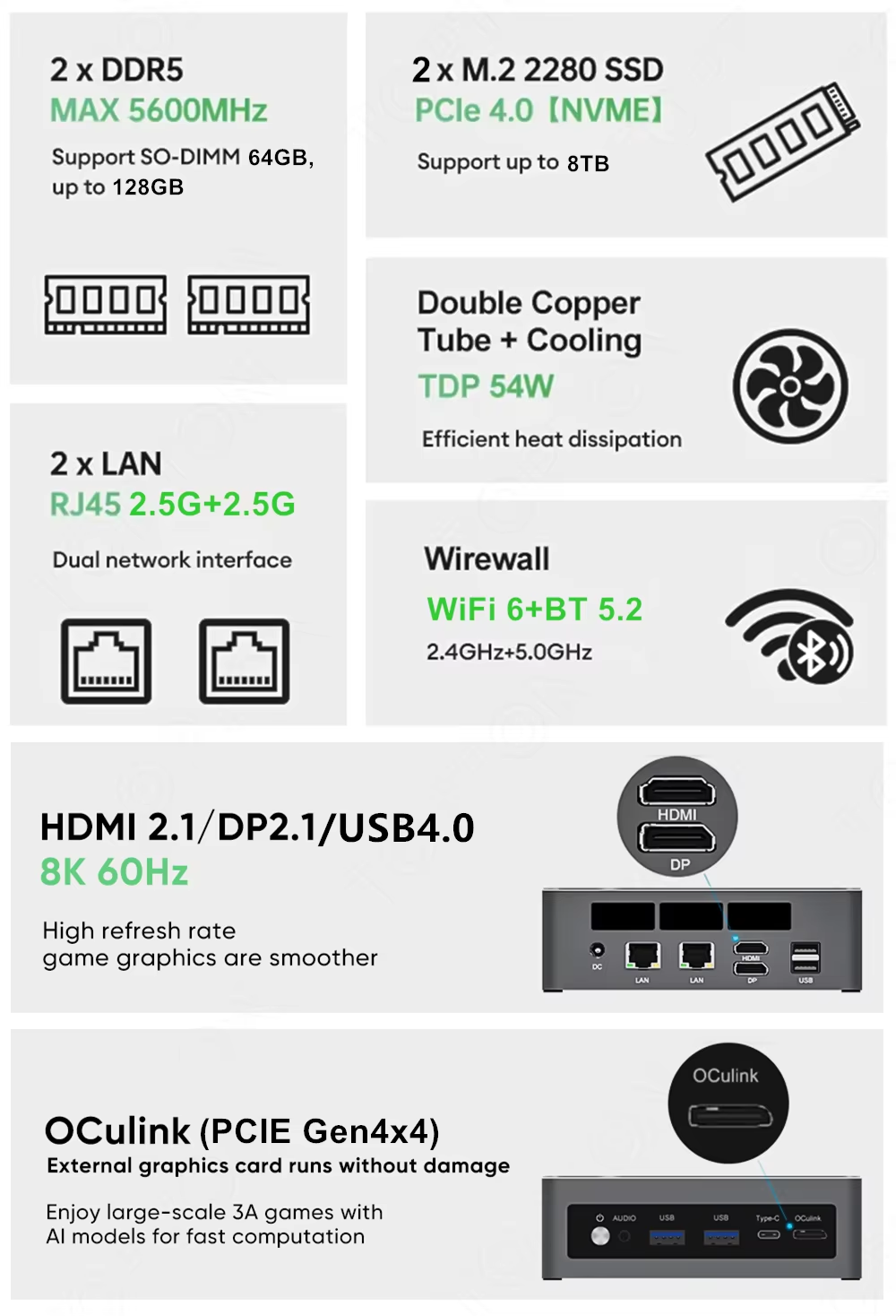 New OCuLink Gaming Mini PC Int - Pc Gaming Windows 7 avis et prix