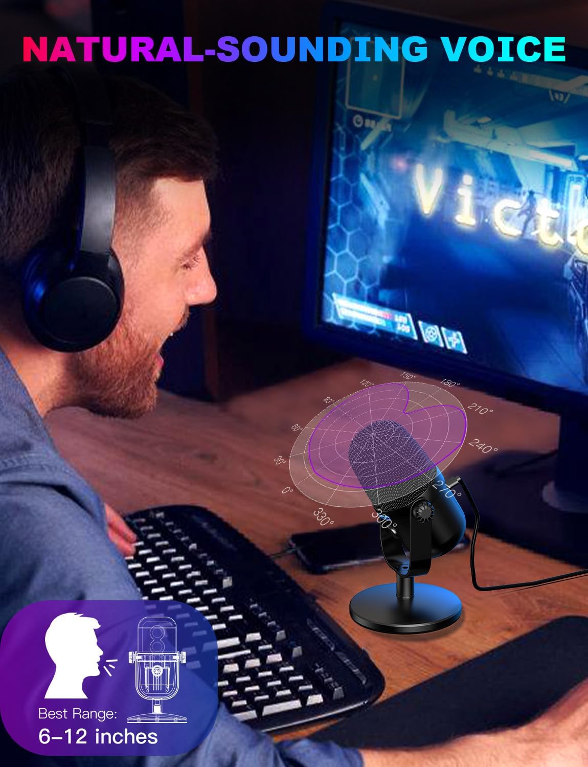 USB Gaming Microphone With Noi - Gaming Microphone avis et prix