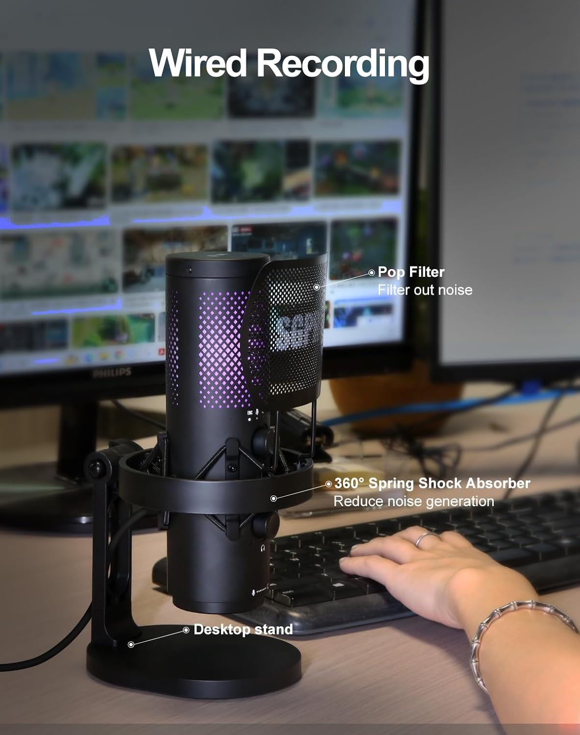 Wireless USB Microphone for St - Gaming Microphone avis et prix