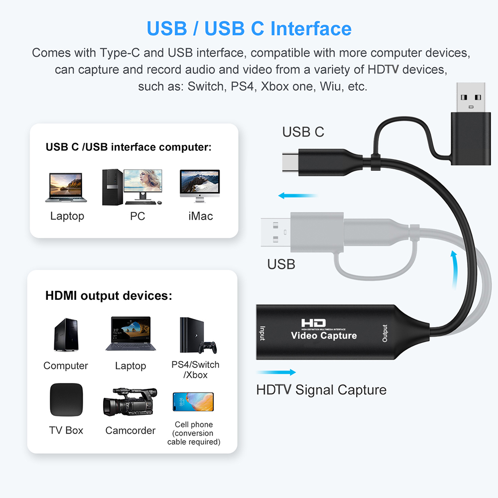 4K HDMI-compatible USB Video C - Pc Gaming Game avis et prix